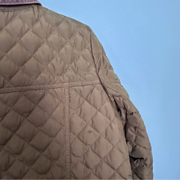 J. Crew Barn Jacket Size Small Quilted Olive Green Down Filled Lightweight - Picture 7 of 7